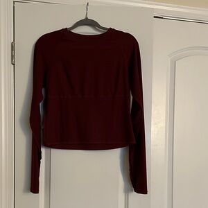 HALARA Deep Red Long Sleeve Top